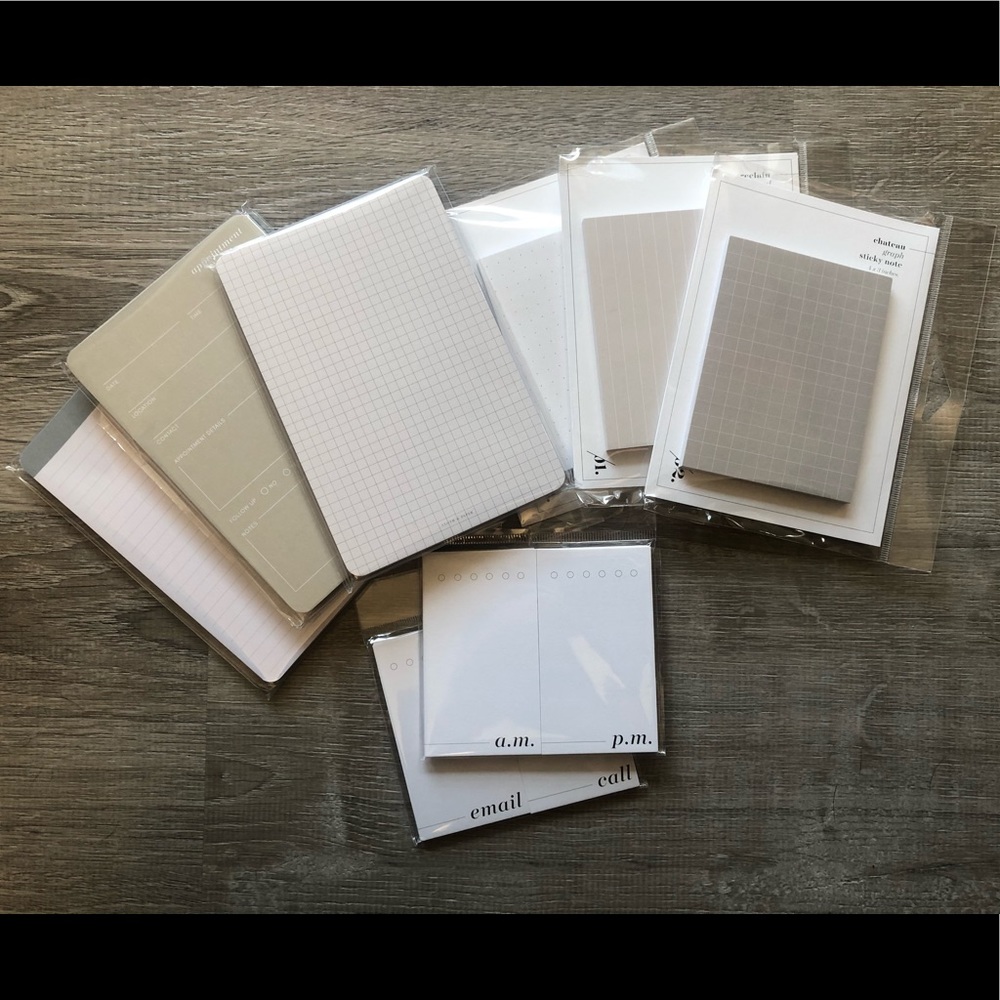 NEW ✨ Cloth & Paper Notepad, Card & Stickys Set